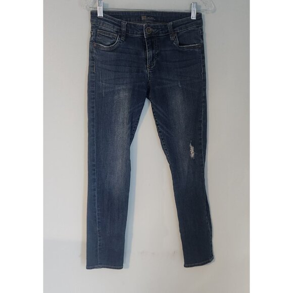KUT FROM THE KLOTH Jeans Denim Dark Blue Skinny Stretch Womens Size 2 EUC - Picture 2 of 13